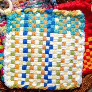 River Handmade Loom Woven Cotton Traditional Size Potholder